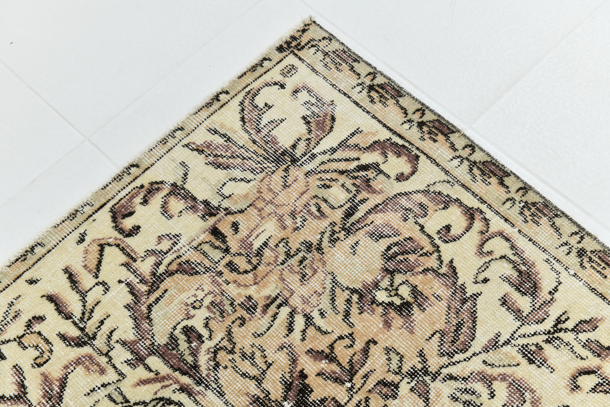 6x10 brown & beige classic antique rug, 192x299cm