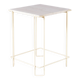 1980s side table beige metal frame with travertine top in the style of Max Sauze