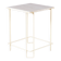 1980s side table beige metal frame with travertine top in the style of Max Sauze
