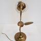 Vintage brass and glass flower lamp