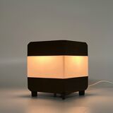 Side table lamp - space age night lamp - plastic cube nostalgic decor