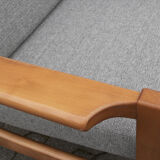 70s armchair in grey fabric
