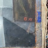 Cubist painting by Guy Feinstein (born in 1929) "The Artist's Studio"