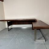 Vintage Danish design mid century wood steel Sibast executive desk