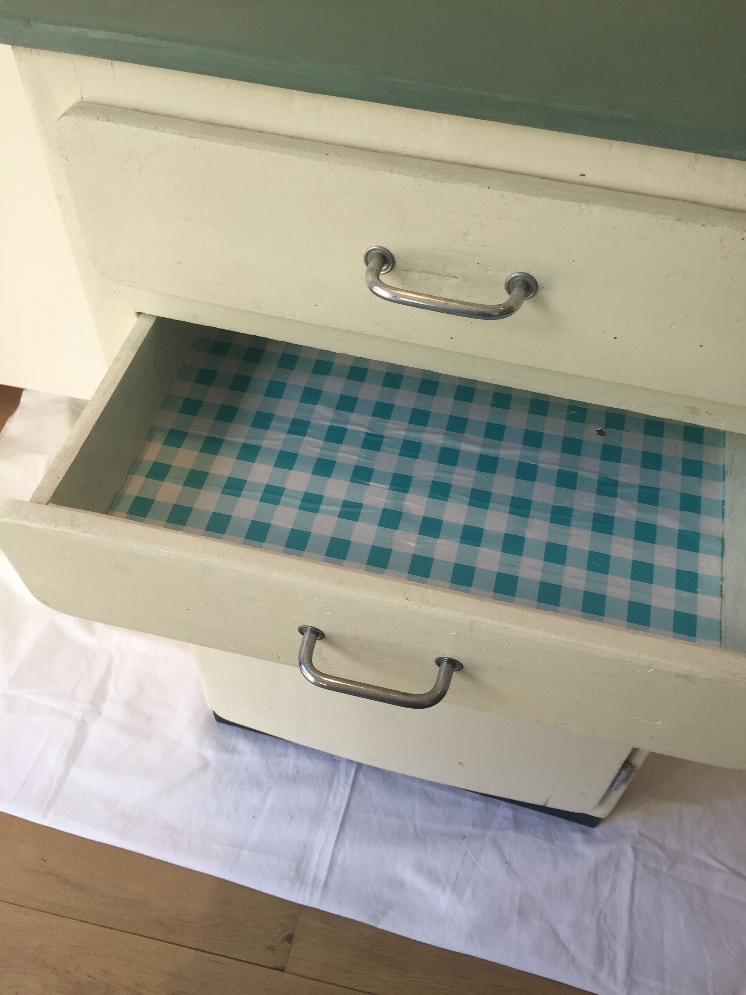 Vintage wooden storage cabinet