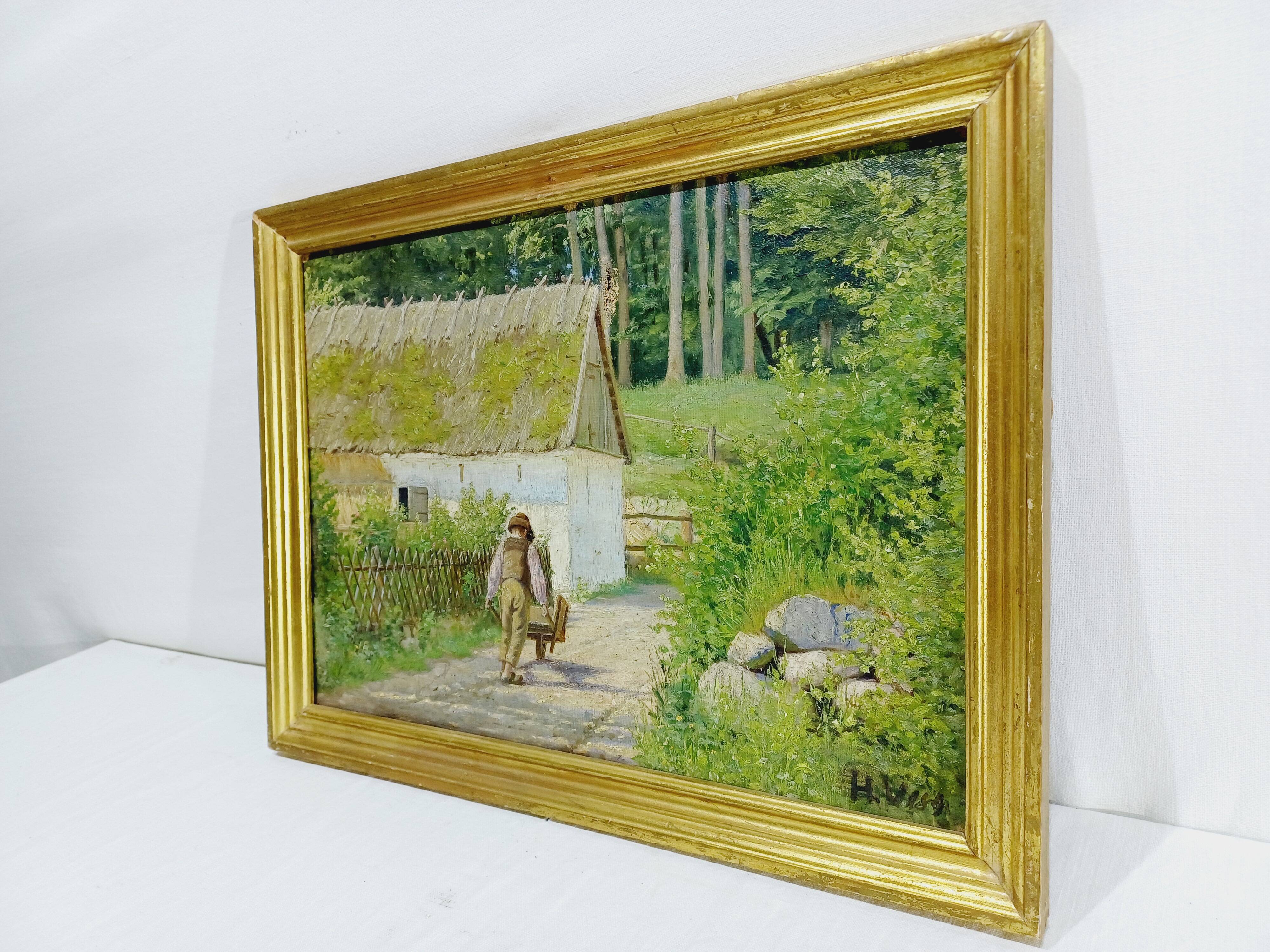 H. Viss – Oil on canvas “Country landscape”