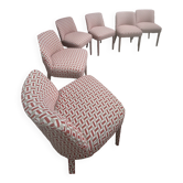 6 chairs from the PH collection model Ellena in Elitis fabric, in impeccable condition.