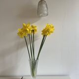 Chiseled glass vase
