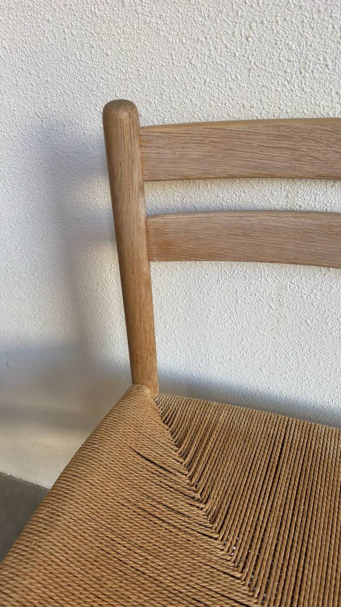 Ensemble de 6 chaises vintage en corde de papier Kurt Ostervig