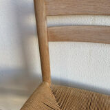 Set of 6 vintage papercord chairs Kurt Ostervig