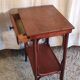 Curved solid wood side table - early 20th century