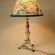 Brass Floor Lamp - Green Liberty Flower Shade