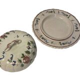 Nevers, cheese dome or butter dish in flowered earthenware, early 20th century