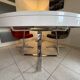 Ligne roset - ava ø130 extendable table + 4 alster chairs in alcantara