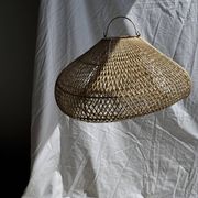 Suspension or rattan lampshade in the shape of a cloud or flattened bubble D60 H35