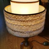 Table lamp with wool shade