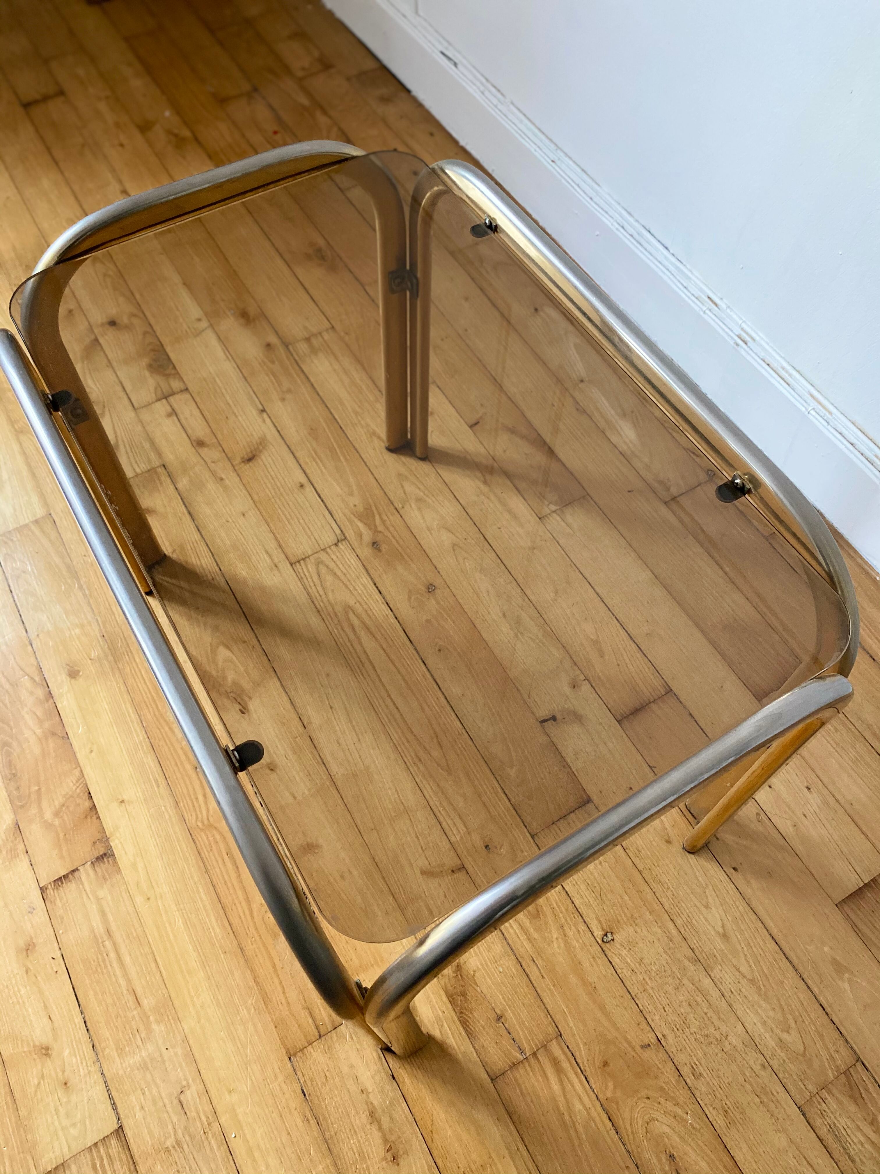 Smoked glass coffee table