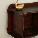 Old country wall shelf in beech wood