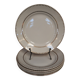 Ensemble de 6 assiettes plates en porcelaine Frise dorée