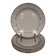 Ensemble de 6 assiettes plates en porcelaine Frise dorée