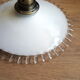 Vintage hanging lamp in white opaline