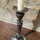 Silver metal candle holder