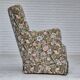 1970s, Danish armchair, reupholstered, flowers furniture fabric.