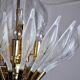 Venini's floral chandelier, murano glass leaves, Italy, 1970