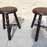 Pair of tripod stools