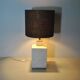 1970s travertine table lamp