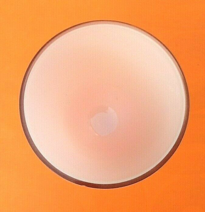 Pink and white opaline standing glass