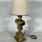 Lampe de table italienne en laiton massif des années 50