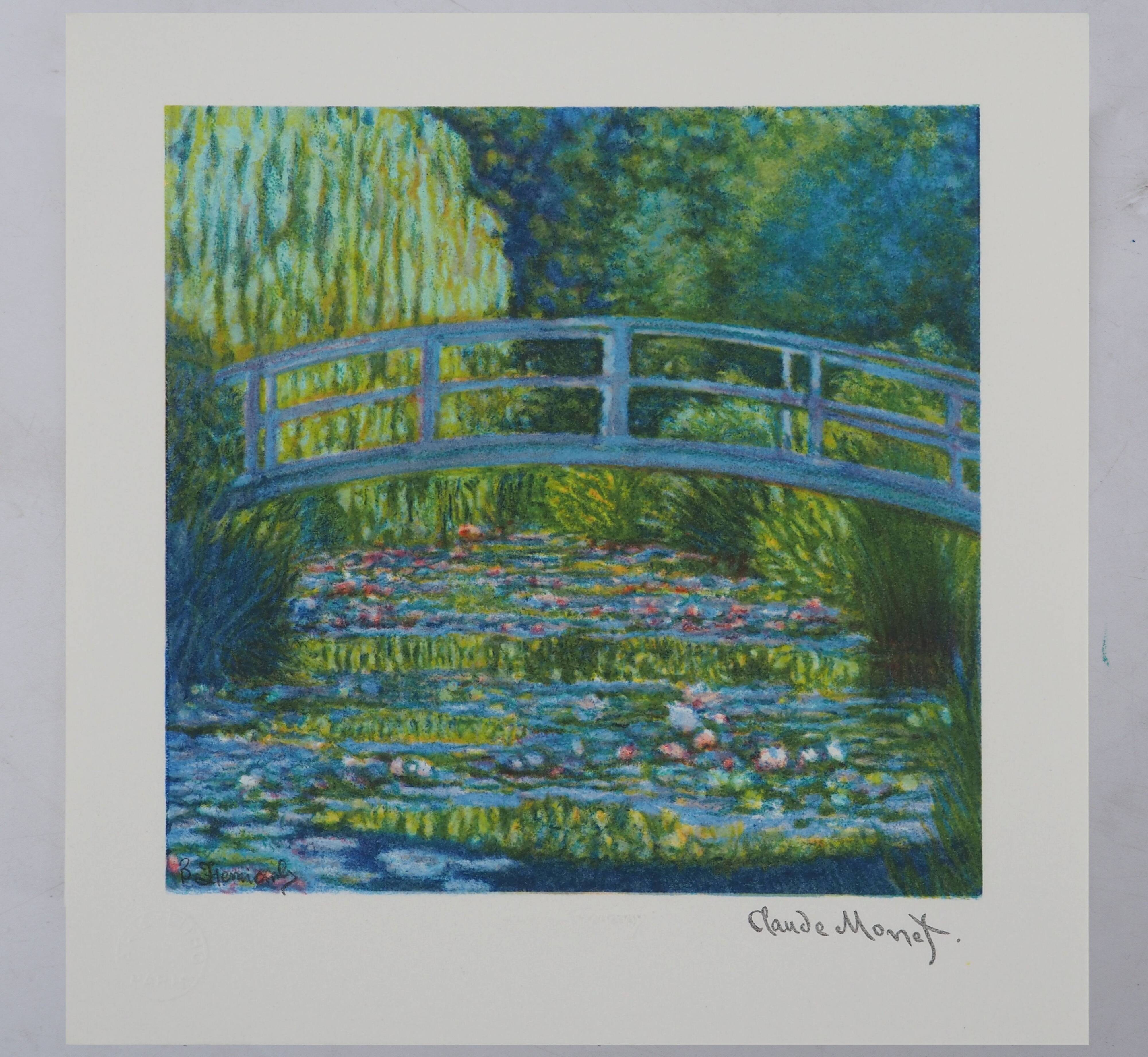Claude Monet: Giverny, the pond with water lilies, signed lithograph.