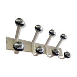 Vintage wall coat rack, Ten hooks, 70s