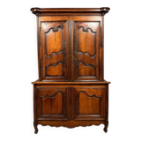 Louis XV style two-part sideboard in cherry and walnut circa 1880