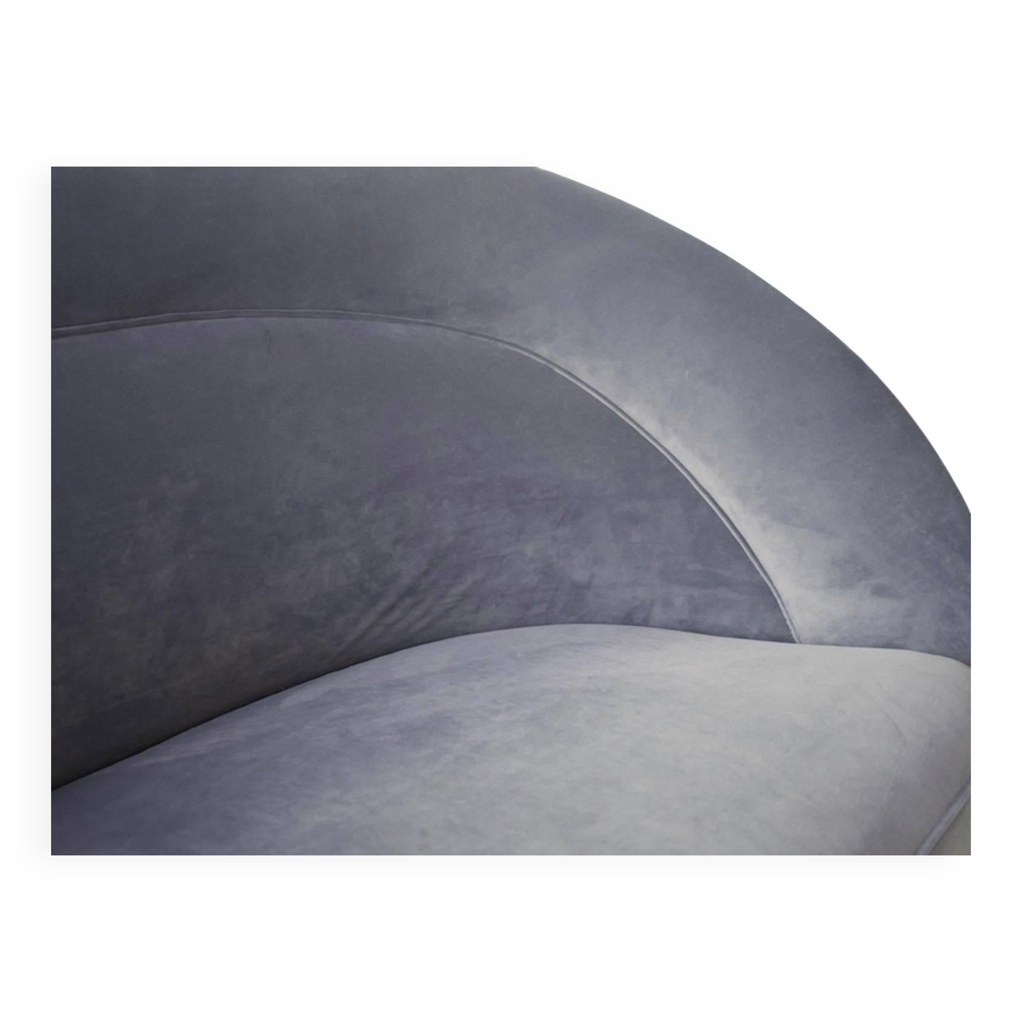 Grey velvet sofa by Guglielmo Veronesi for ISA, circa 1950.