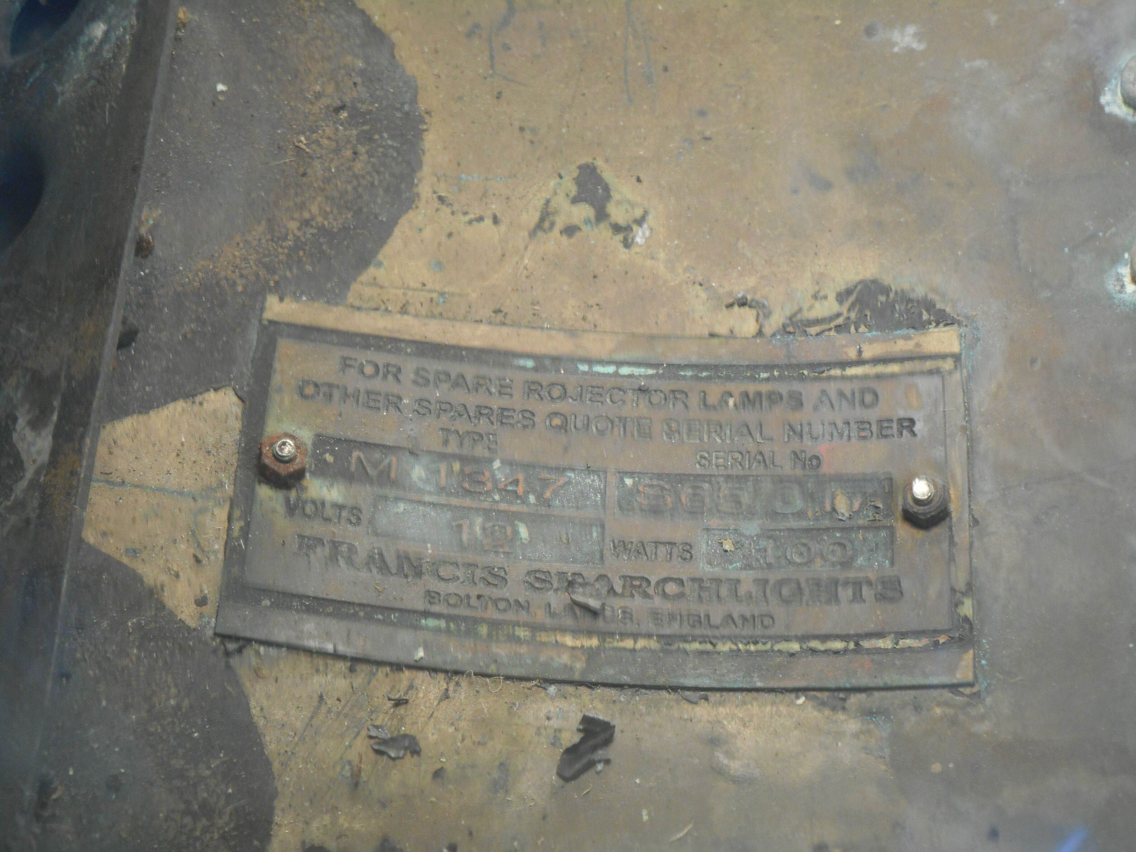 Marine 1930 Ship Deck Projector Francis Searchlights