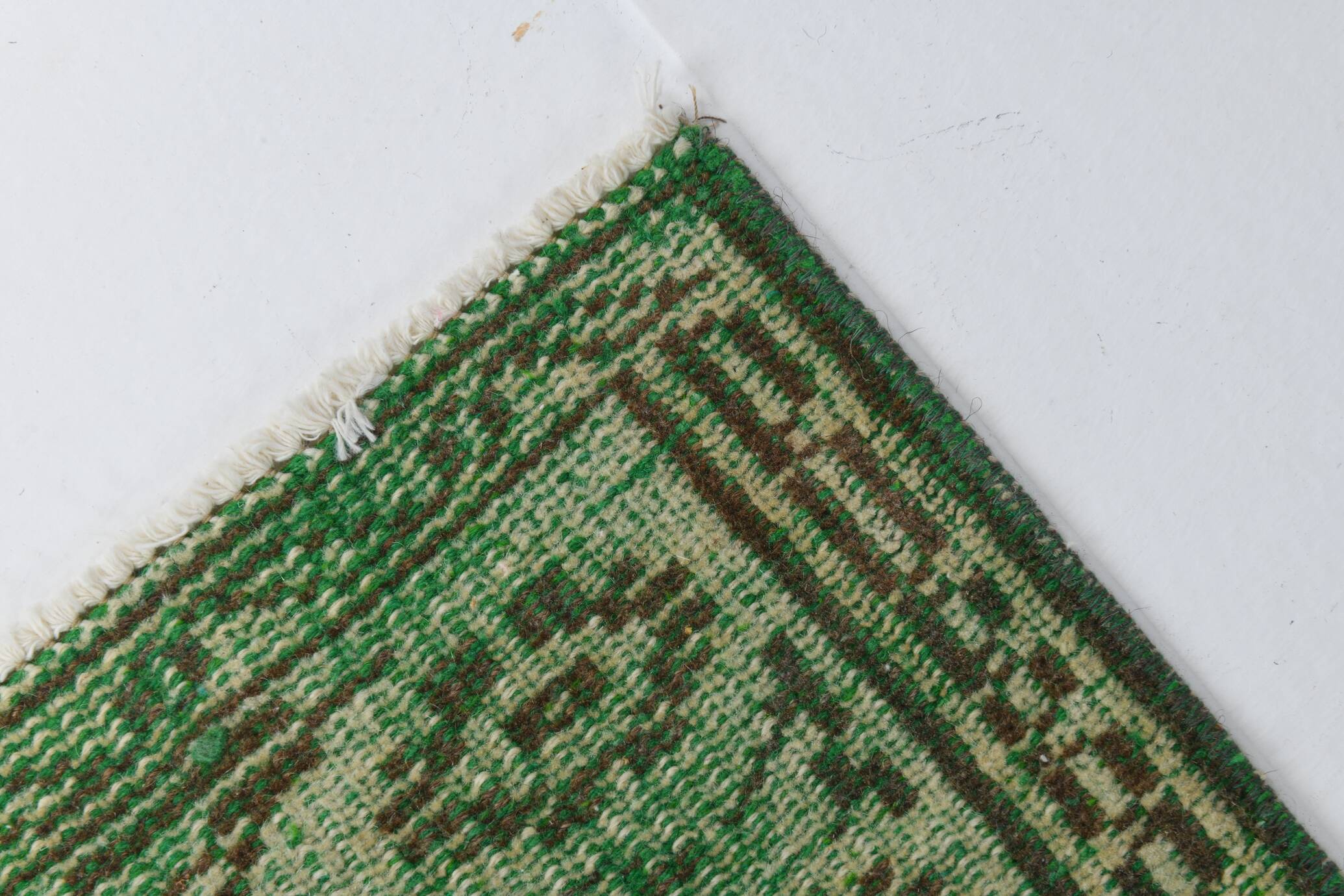 5x8 Dark Green Geometric Style Camouflage Vintage Rug, 155x238 Cm