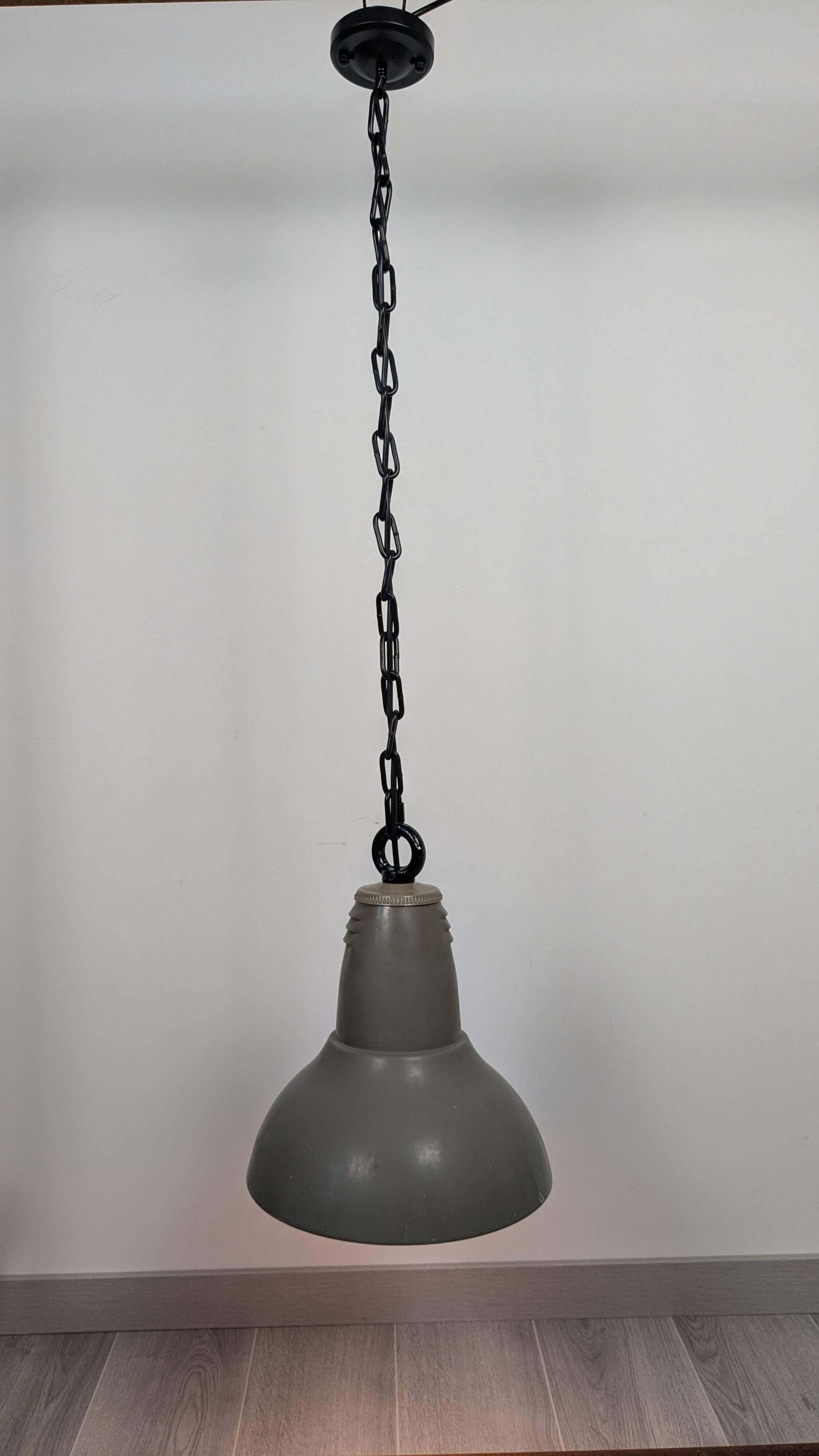 Holophane vintage industrial pendant light