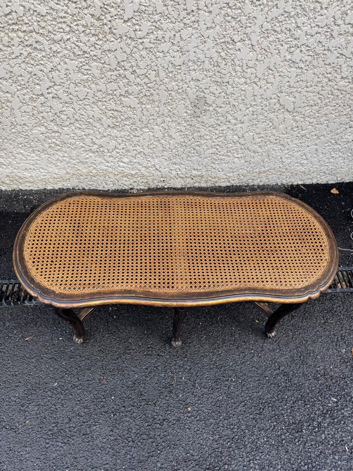 Superb antique piano bench from the late 19th century, Louis XV style