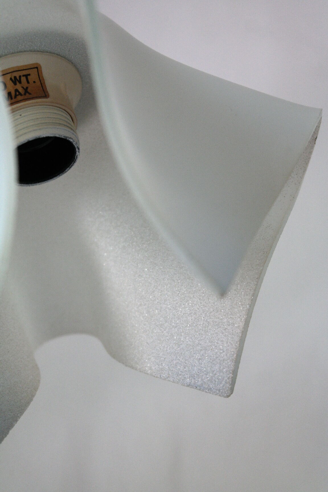 Table lamp in metal and frosted glass by Jean-Pierre Ryckaert, collection "Louisiane" 60's