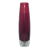 vintage red glass tall vase drop