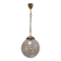 Midcentury Brass and Smoked Bubble Glass Pendant by Kamenický Šenov, 1960s