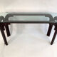 Vintage black/red wood console