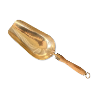 Large old brass grocery shovel