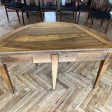 Directoire half-moon walnut dining table