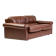 Royal 2-seater canapé premium Poltrona Frau Petronio upholstered in down and chestnut leather.