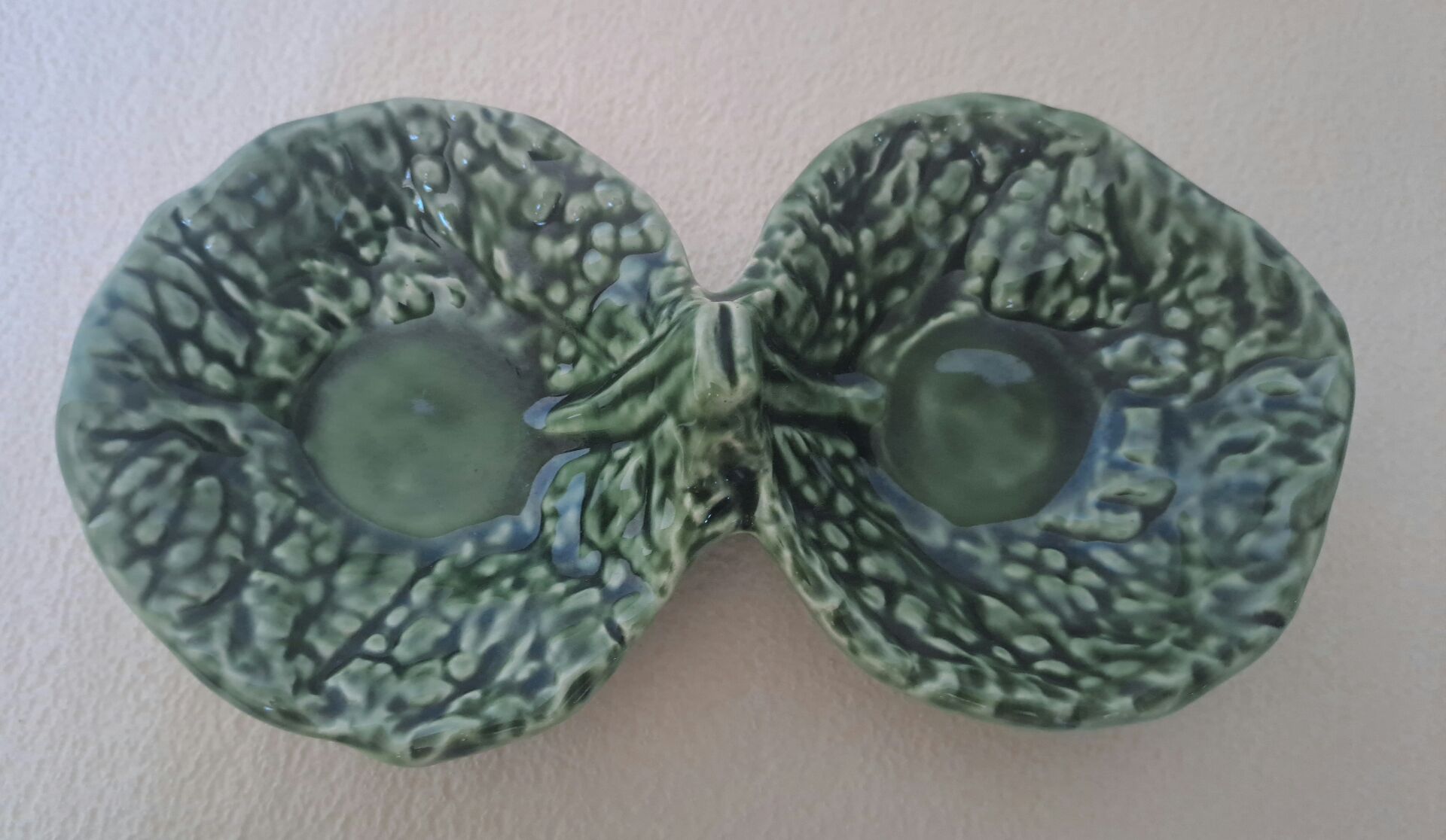 Salt and pepper shaker cabbage in Silea earthenware