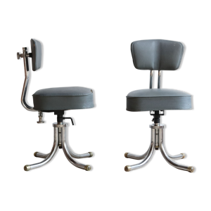 paire de chaises d'atelier - acier