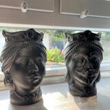 Sicilian head vases /Sicilian Moorish heads